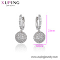 97331 xuping luxuriöse mode rhodium farbe ball form zirkon gepflasterte damen ohrringe